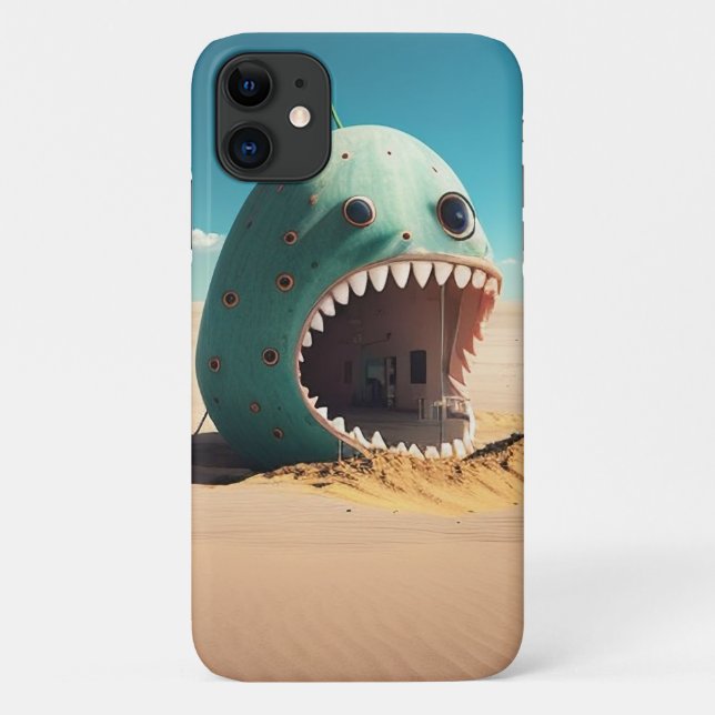Capa Para iPhone 11 Desert monster house (Verso)