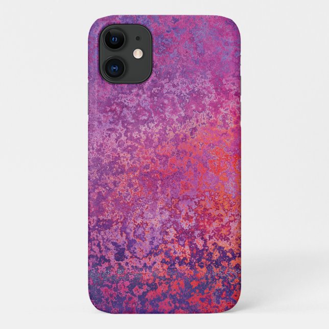 Capa Para iPhone 11 Design abstrato cor-de-rosa texturizado (Verso)