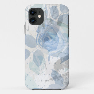 Capa Para iPhone 11 Design azul dos rosas