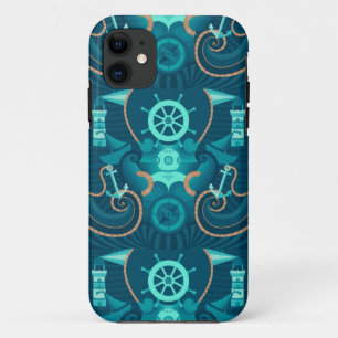 Capa Para iPhone 11 Design azul náutico