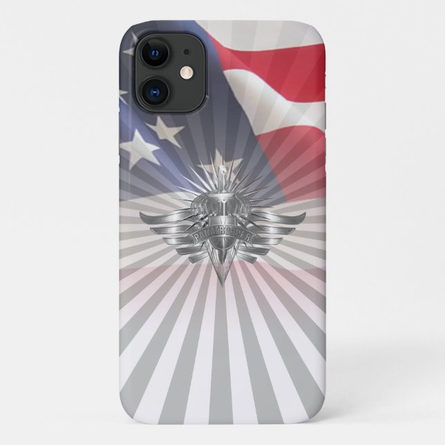 Capa Para iPhone 11 Design comemorativa do Paraquedista Patriótico (Verso)