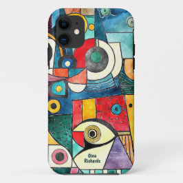Capa Para iPhone 11 Design Cubista Bagagem