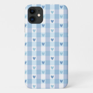 Capa Para iPhone 11 Design de Amor Xadrez Pastel Fofo