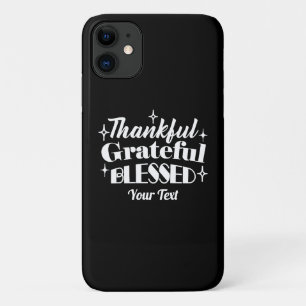 Capa Para iPhone 11 Design de Citação de Ação de Graças Editável