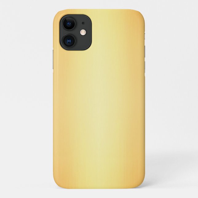 Capa Para iPhone 11 design de cor sólida ouro amarelo- (Verso)