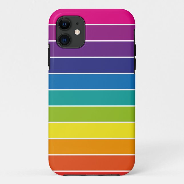 Capa Para iPhone 11 Design de cores arco-íris (Verso)