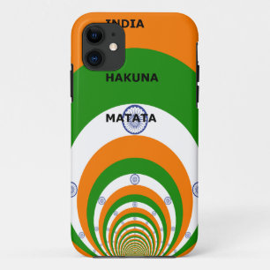 Capa Para iPhone 11 Design de Cores de Bandeiras Nacionais da Índia. H