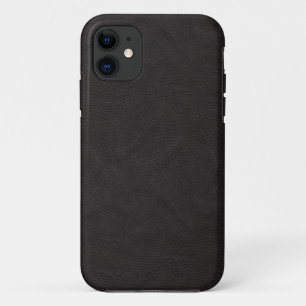 Capa Para iPhone 11 Design de couro preto