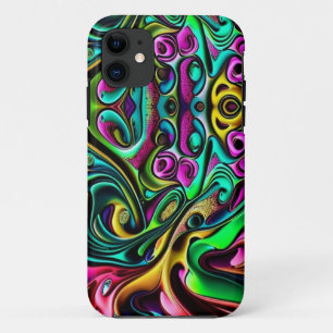Capa Para iPhone 11 Design de espirais Abstrato coloridas