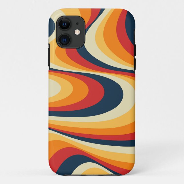 Capa Para iPhone 11 Design de espiral abstrato colorida (Verso)