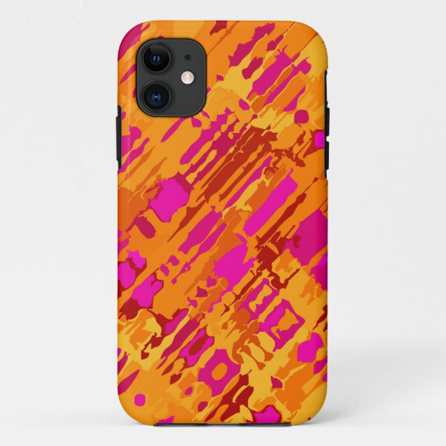 Capa Para iPhone 11 Design de espuma - rosa laranja (Verso)