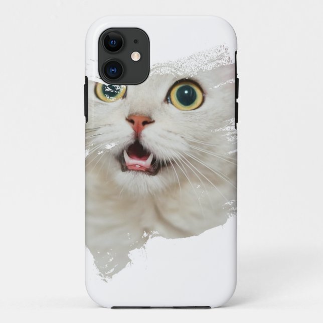 Capa Para iPhone 11 Design de gato adorável (Verso)