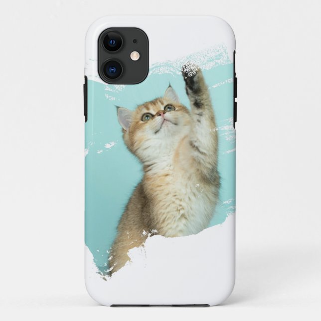 Capa Para iPhone 11 Design de Gato Engraçado (Verso)