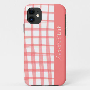 Capa Para iPhone 11 Design de Latice Vermelho Simplesmente Moderno