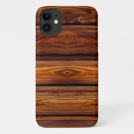 Capa Para iPhone 11 Design de madeira