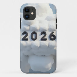 Capa Para iPhone 11 Design de Número 3D para Ano Novo 2026