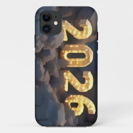 Capa Para iPhone 11 Design de Número 3D para Ano Novo 2026