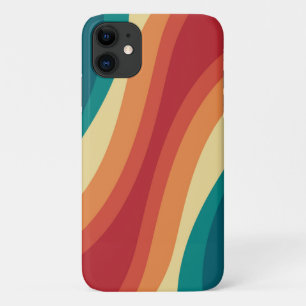 Capa Para iPhone 11 Design de ondas de estilo retrorreflector multicol