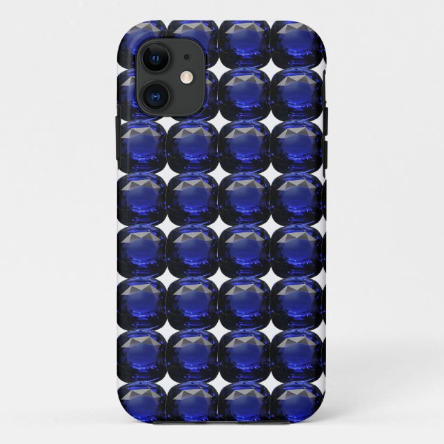Capa Para iPhone 11 Design de Padrão de Apphire Azul (Verso)