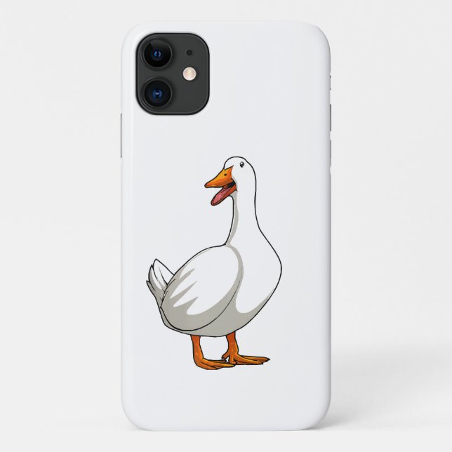 Capa Para iPhone 11 Design de Pato Bonito Homens Aves Aquáticas Pássar (Verso)