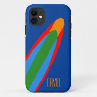 Design de prancha de surf azul tema de surf no iPh