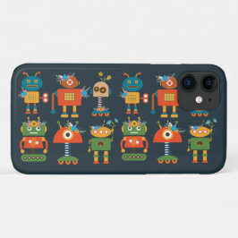 Capa Para iPhone 11 Design de robots bonitos para crianças