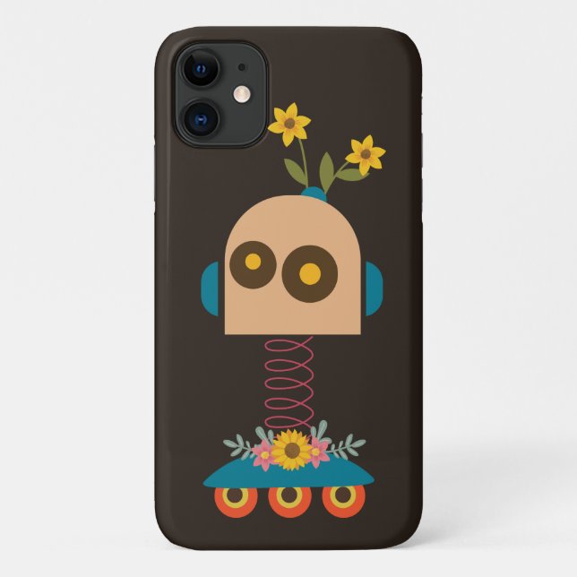 Capa Para iPhone 11 Design de robots bonitos para crianças (Verso)