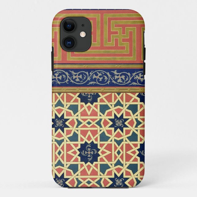 Capa Para iPhone 11 Design decorativo árabe (litho da cor) (Verso)