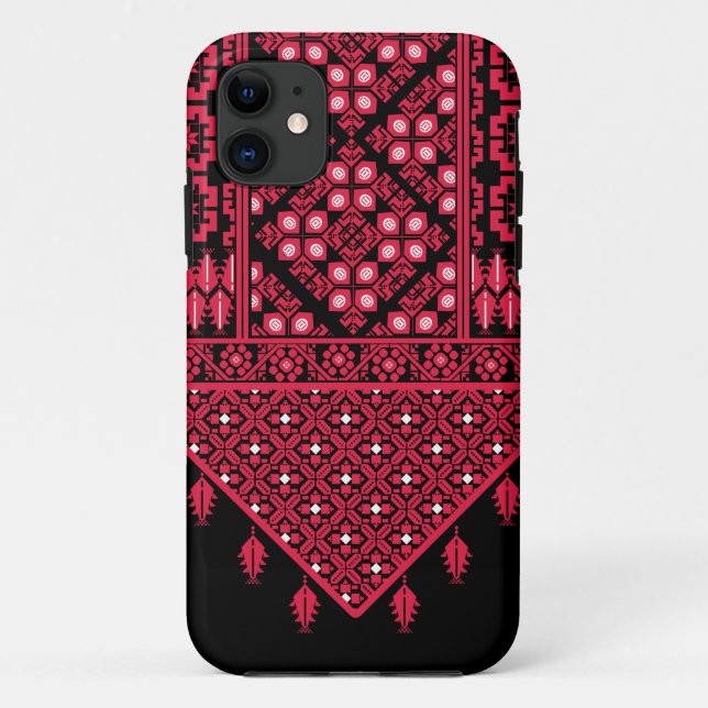 Capa Para iPhone 11 Design do bordado palestino Tatreez impresso (Verso)