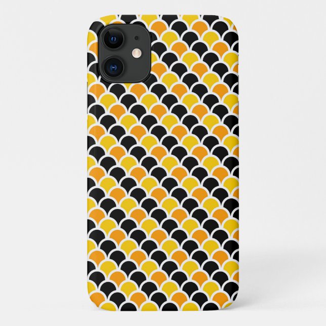 Capa Para iPhone 11 Design do marroquino preto-branco (Verso)