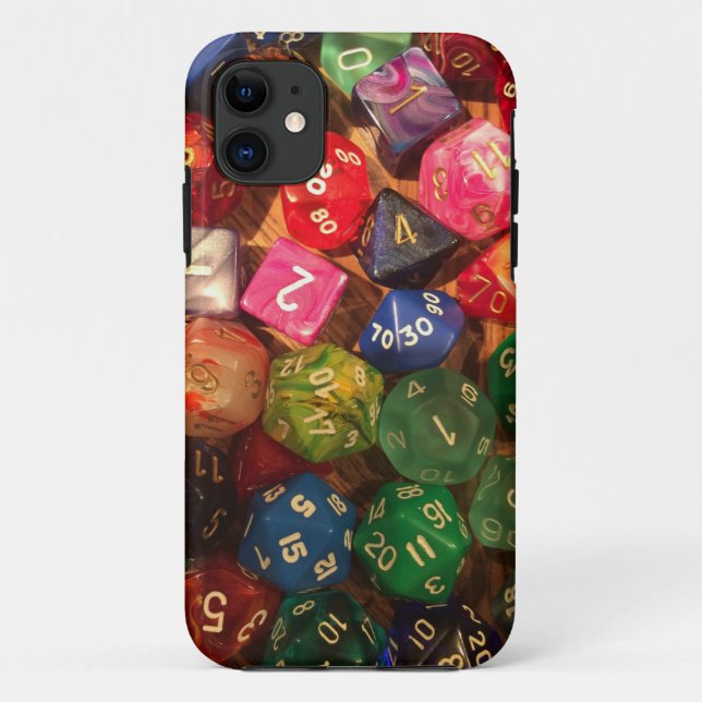 Capa Para iPhone 11 Design dos dados do divertimento para gamers (Verso)