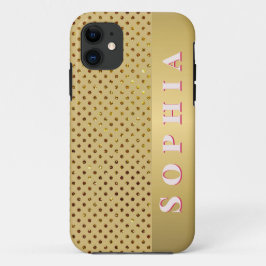 Capa Para iPhone 11 Design Dourado Personalizado para Ocasião Especial