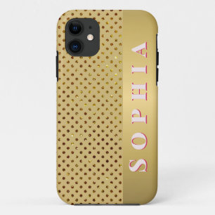 Capa Para iPhone 11 Design Dourado Personalizado para Ocasião Especial