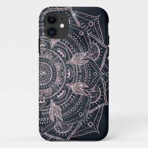 Capa Para iPhone 11 Design Elegante de Cinza de Mandala Dourada