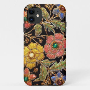 Capa Para iPhone 11 Design floral colorido do vintage da miçanga de