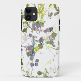 Capa Para iPhone 11 Design floral romântico de cor da água