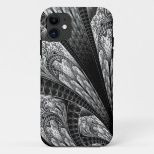 Capa Para iPhone 11 Design Fratural Silver Elegante Arte Digital