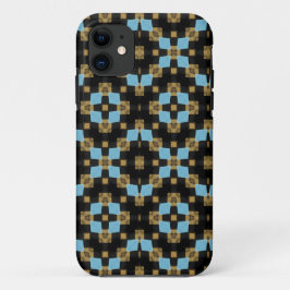 Capa Para iPhone 11 Design Geométrico Negro e Castanho