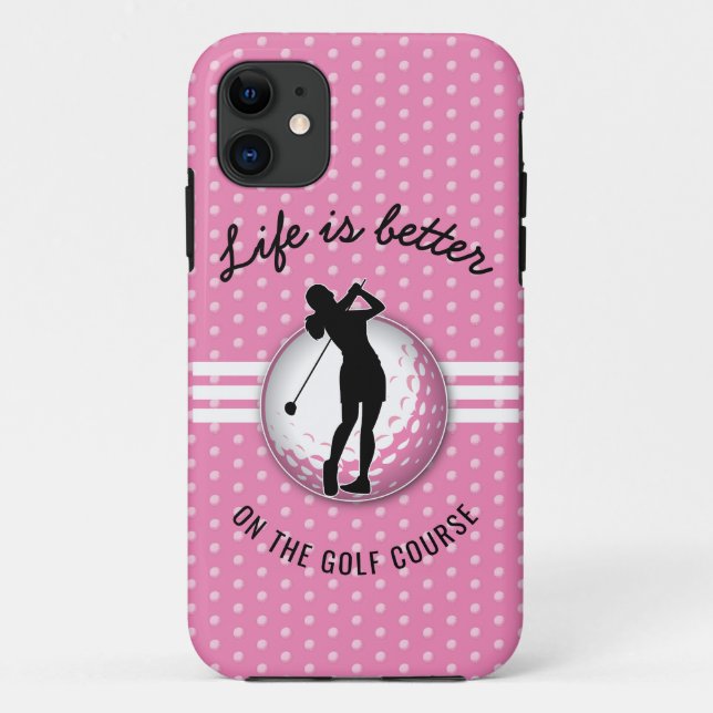Capa Para iPhone 11 Design Golfer das Mulheres Elegantes (Verso)
