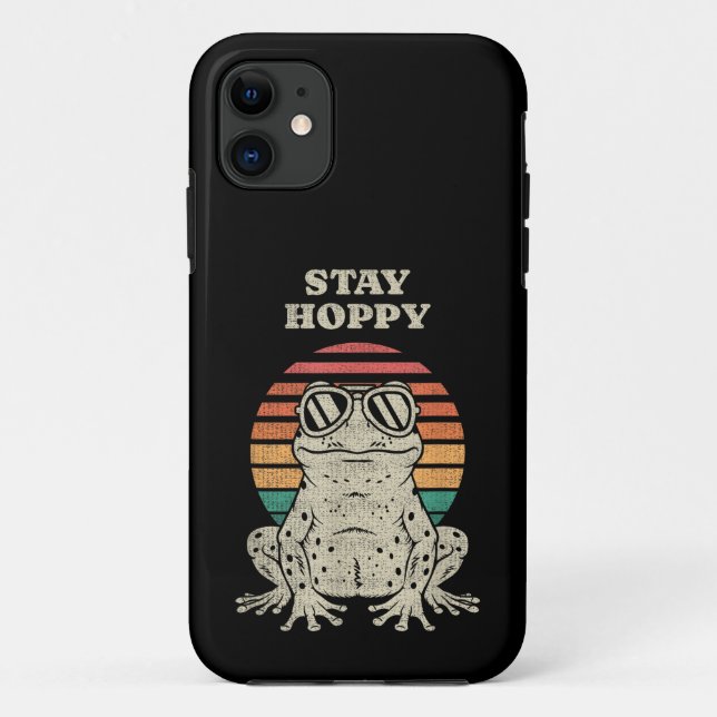 Capa Para iPhone 11 Design Retrô Divertido de Sapo Amante de Sapo  (Verso)