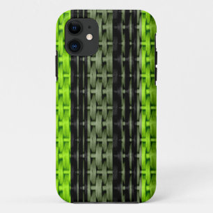 Capa Para iPhone 11 Design retro gráfico branco e verde