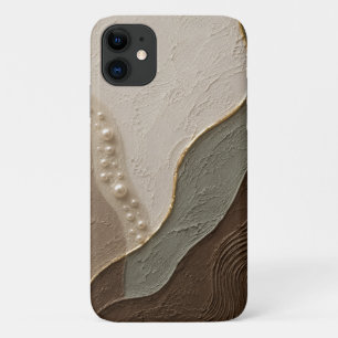 Capa Para iPhone 11 Design Texturizado Japandi Neutro