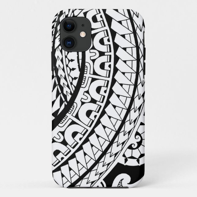 Capa Para iPhone 11 Design tribal do tatuagem em padrões de Marquesan (Verso)