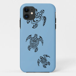 Capa Para iPhone 11 Design tribal do trio da tartaruga