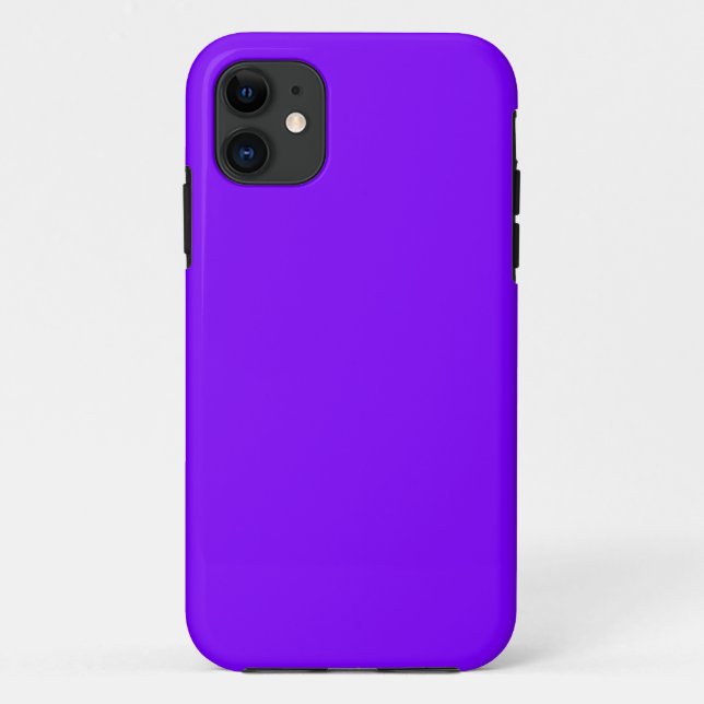 Capa Para iPhone 11 Designer Personalizado de Cor Púrpura (Verso)
