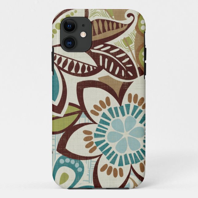 Capa Para iPhone 11 Designs florais modernos (Verso)