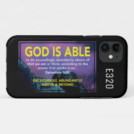 Capa Para iPhone 11 DEUS É CAPAZ | Ephesianos 3:20 Negro Cristão