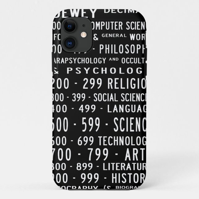 Capa Para iPhone 11 Dewey Decimal iPhone case (Verso)