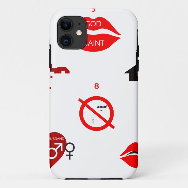 Capa Para iPhone 11 dez mandamentos modernos (Verso)