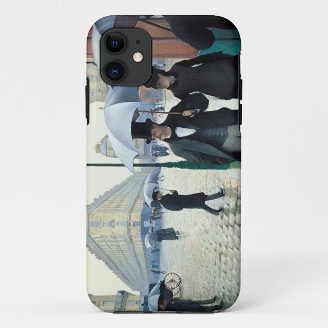 Capa Para iPhone 11 Dia chuvoso da rua de Gustave Caillebotte Paris (Verso)